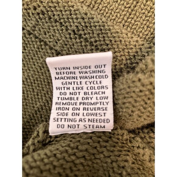 Notations Dark Green Open Front Long Knit Cardigan Size M - Picture 6 of 7